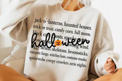 Halloween Words PNG SVG, Spooky Season SVG, Halloween SVG Product Image 2