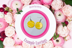 Tennis Ball Earring Laser Cut File- SVG FILE Product Image 2