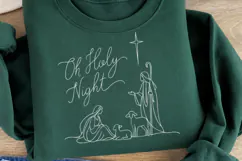 Oh Holy Night Nativity Christmas PNG, Christian Nativity Sce Product Image 1