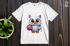 Cute Owl Clipart Sublimation PNG Product Image 2