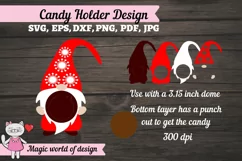 Gnome candy dome Svg , 3d svg cut file, Couple Ornament Product Image 3