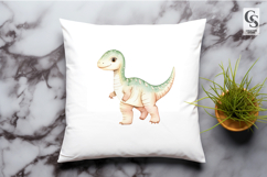 Cute Watercolor Baby Dino Clipart Sublimation PNG Product Image 3