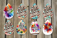 Boho inscription | 8 Teardrop Earring sublimation designs Product Image 2