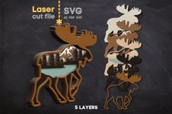 Elk SVG laser cut file for Glowforge Product Image 2