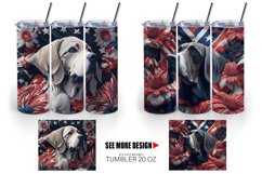 3D Dog Patriotic Tumbler Sublimation | 4th Of July Product Image 3