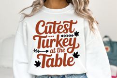 Cutest Turkey at the Table Svg | Halloween Svg | Shirt Svg Product Image 2