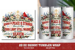 Christmas Memorial 20oz Tumbler Wrap, Remembrance Christmas Product Image 1