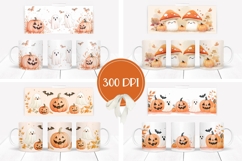 Watercolor Halloween Mushrooms Mug, Funny Halloween Mug Product Image 2