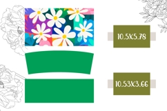 Pop Art Flowers Tumbler Design, Green 40 Oz Tumbler Wrap Product Image 2