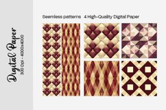 Burgundy Digital Papers | Floral Digital paper Product Image 2