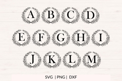 Wreath Monogram SVG Bundle 26 Letters Product Image 2