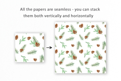 Winter Floral Seamless Pattern, Digital Paper Product Image 2