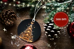 Christmas Ornament PNG, Holographic Christmas Tree Ornament Product Image 2