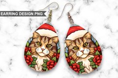 Stained Glass Christmas Cat Earrings Bundle Product Image 3