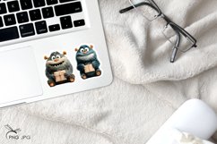 Valentine's monsters stickers- 4 Variations Product Image 2