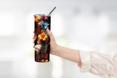3D monkey with flower tumbler warp design Product Image 2