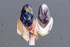Hijabi Best Friends Clipart, Arab art, Best friends clipart Product Image 4