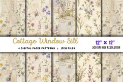 Cottage Window Sill Paper JPG Product Image 1