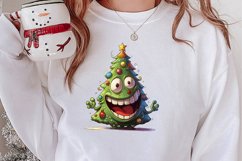 Funny Christmas Tree Sublimation Clipart, Christmas PNG Product Image 2