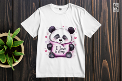 Cute Panda I Love to Sleep Pillow Quote Animal Clipart Product Image 2