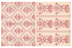 Pink, Mixed Media, Paper, Shabby Chic, Papers, Junk Journal Product Image 2