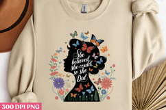 She believed she could PNG, Motivational sublimation PNG Product Image 3
