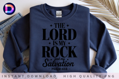 The Lord Is My Rock and Salvation Psalm 62:6 Christian PNG Product Image 3
