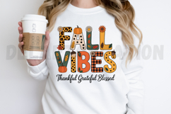 Fall Vibes Thankful Grateful Blessed PNG Design Product Image 2