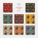 Christmas Patterns Santa Winter Print Digital Paper JPEG Product Image 2