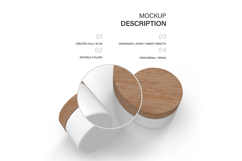 Plastic Jars With Wooden Lids - PSD Mockup Product Image 2