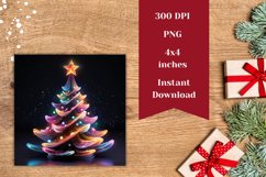 3D Christmas Coaster, Holographic Christmas Tree Coaster Product Image 2