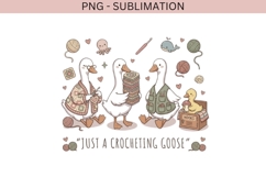 Just a Crocheting Goose PNG Illustration Product Image 2