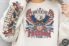 Patriotic Eagle Front Sleeve PNG, America Front Sleeve Shirt Product Image 2