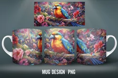 Bird of Eden Mug Wrap Sublimation Designs|Colorful Product Image 3