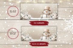 Snowman Mug Sublimation, Winter Mug Wrap Design Product Image 2