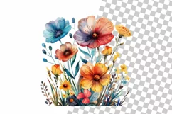 Watercolor flowers, Colorful Floral Sublimation Product Image 2