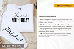 Nope Not Today all peopled out SVG - T-Shirt Design Product Image 2