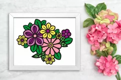 3d Floral SVG | Layered Flowers SVG | 3d Floral Bouquet SVG Product Image 3