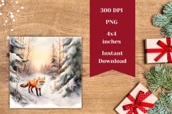Christmas Square Coaster Designs, Winter Animals Coasters Product Image 2