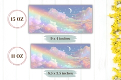 Rainbow Mug Design, Celestial Mug, Glitter Sky Mug PNG Product Image 2
