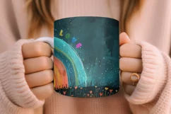 "Sublimation PNG design for a colorful LGBT coffee mug"
