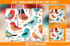 Sparrow Tumbler Wrap Designs, Sublimation Wrap Product Image 1