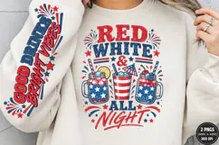 Patriotic Drinks Front Sleeve PNG, 4th of July Front Sleeve Product Image 2