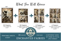 Fairy Junk Journal Pages, Fantasy Fairy Collage Printables Product Image 2