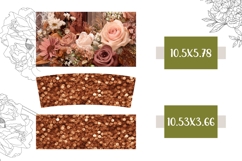 Boho Flowers Tumbler Design, Glitter 40 Oz Tumbler Wrap Product Image 2