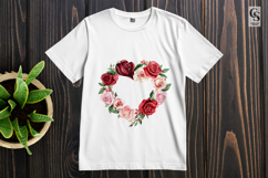 Red Pink Rose Heart Clipart Sublimation PNG Product Image 2