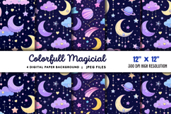 Colorful Magical Digital Background JPG Product Image 1