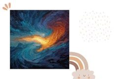 Cosmic Pillow Case Design, Abstract Pillow Sublimation Product Image 2