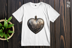 Vintage Heart Locket Clipart Sublimation PNG Product Image 2