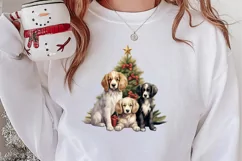 Christmas Tree With Many Dogs Clipart PNG Product Image 2